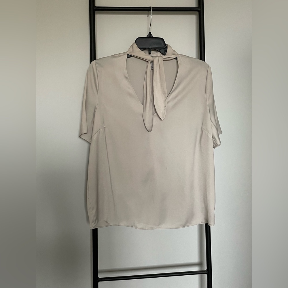 H&M Short Sleeve Blouse with Neck Tie
